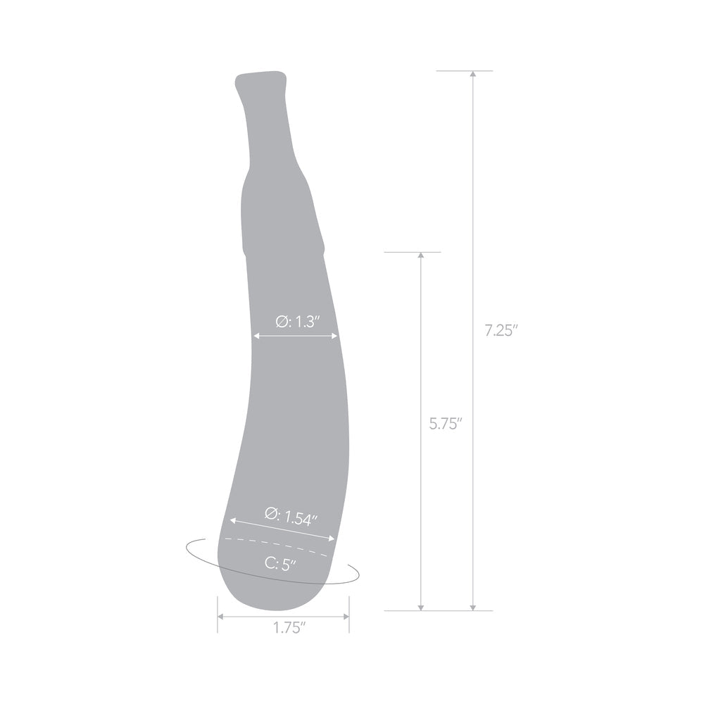Glas 7.25" Dildo Eggplant Ecstasy