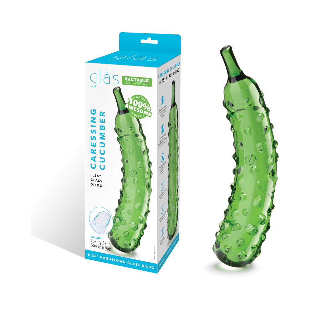 Glas 8.25" Dildo Caressing Cucumber