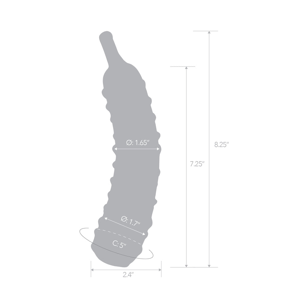 Glas 8.25" Dildo Caressing Cucumber