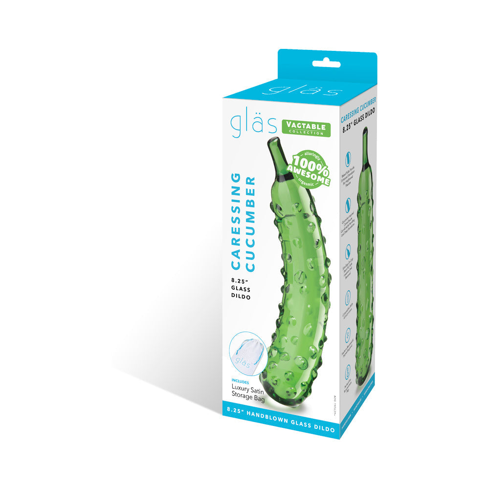 Glas 8.25" Dildo Caressing Cucumber