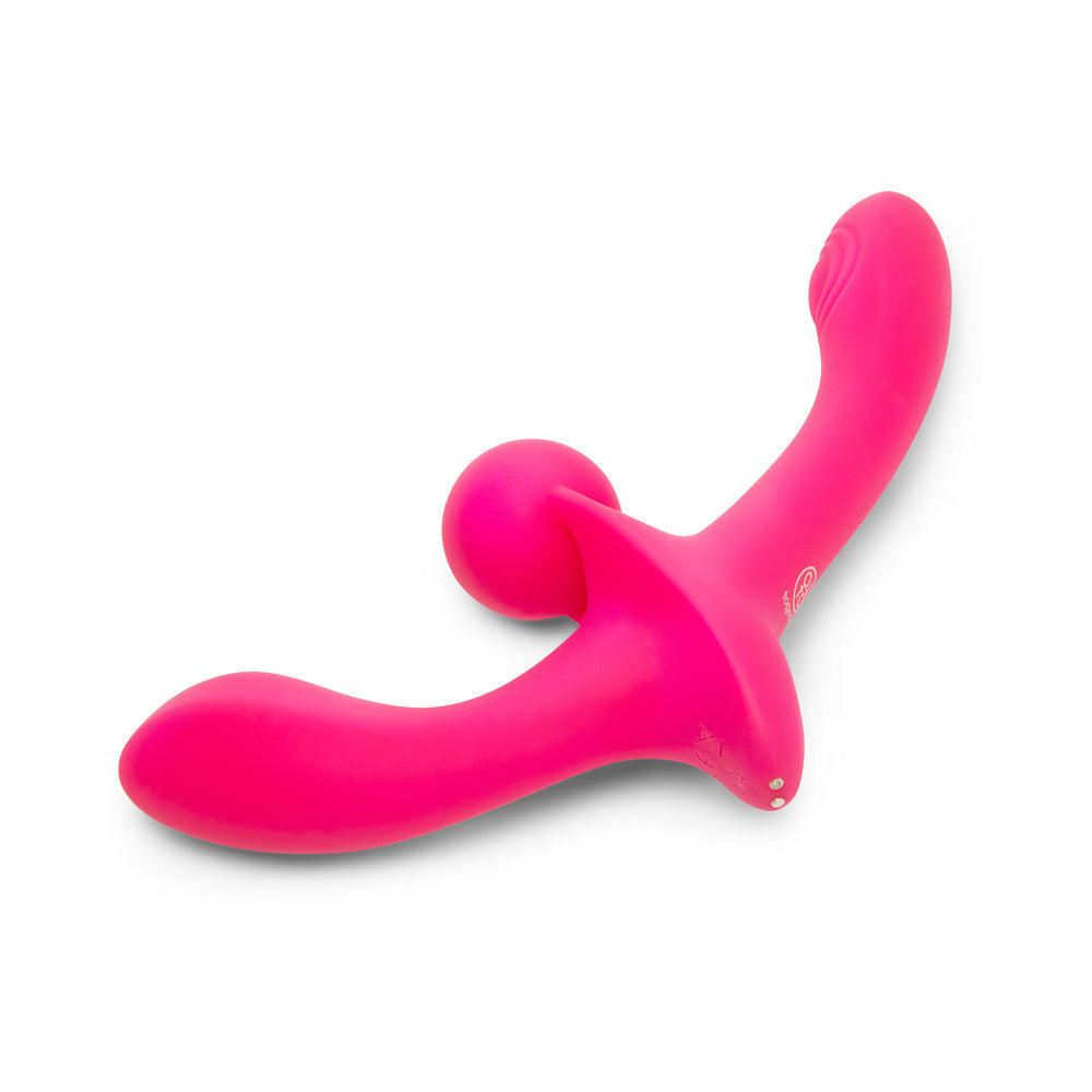 Together Double Tap Double-Ended Vibrating Strapless Strap-On