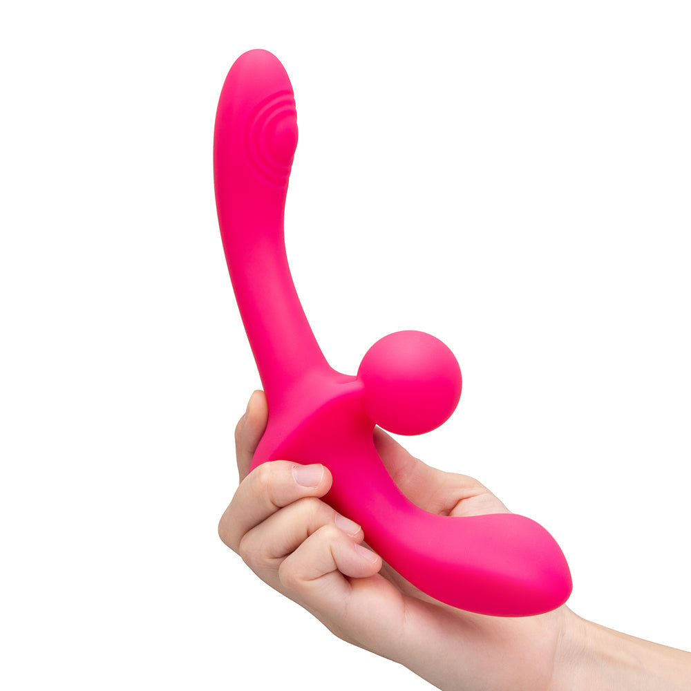 Together Double Tap Double-Ended Vibrating Strapless Strap-On