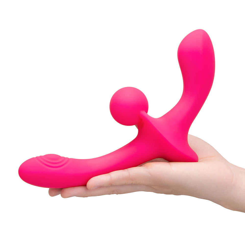 Together Double Tap Double-Ended Vibrating Strapless Strap-On