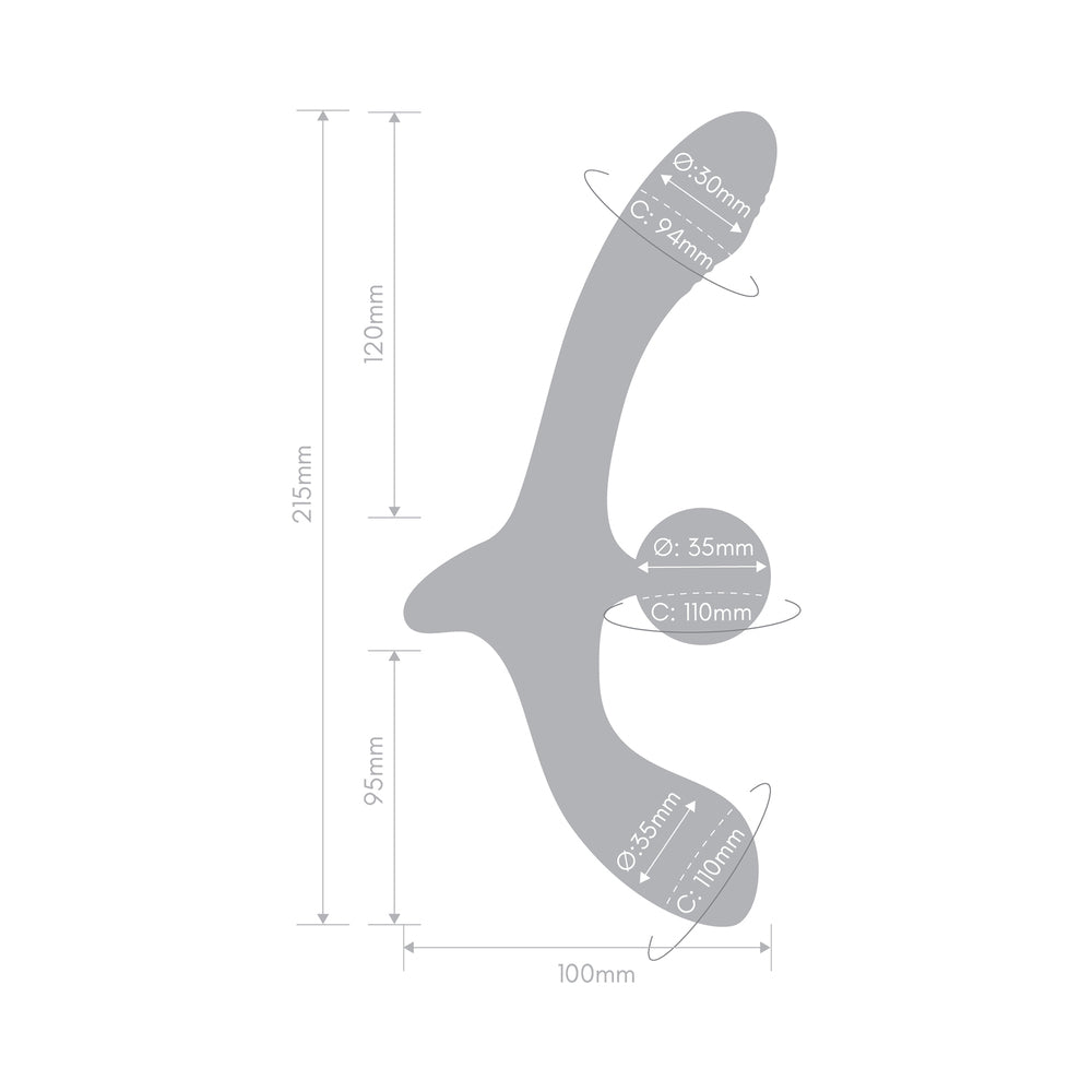 Together Double Tap Double-Ended Vibrating Strapless Strap-On