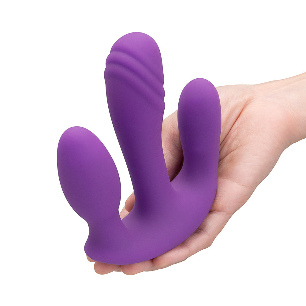 Together Blended Pleasure Remote Controlled Triple-Pronged Vibrator