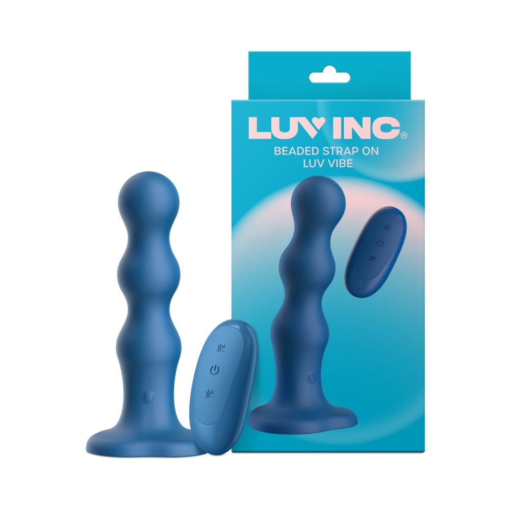 Luv Inc. Beaded Strap-On Luv Vibe - Blue