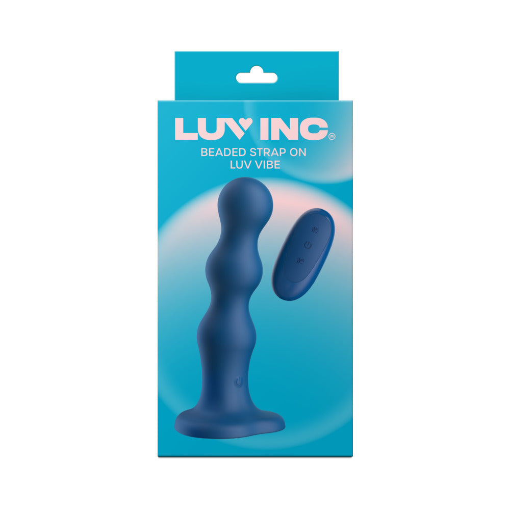Luv Inc. Beaded Strap-On Luv Vibe - Blue