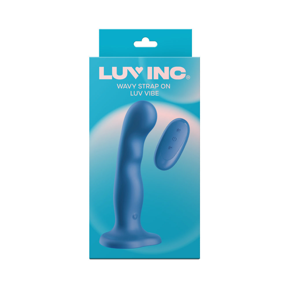 Luv Inc. Wavy Strap-On Luv Vibe - Blue
