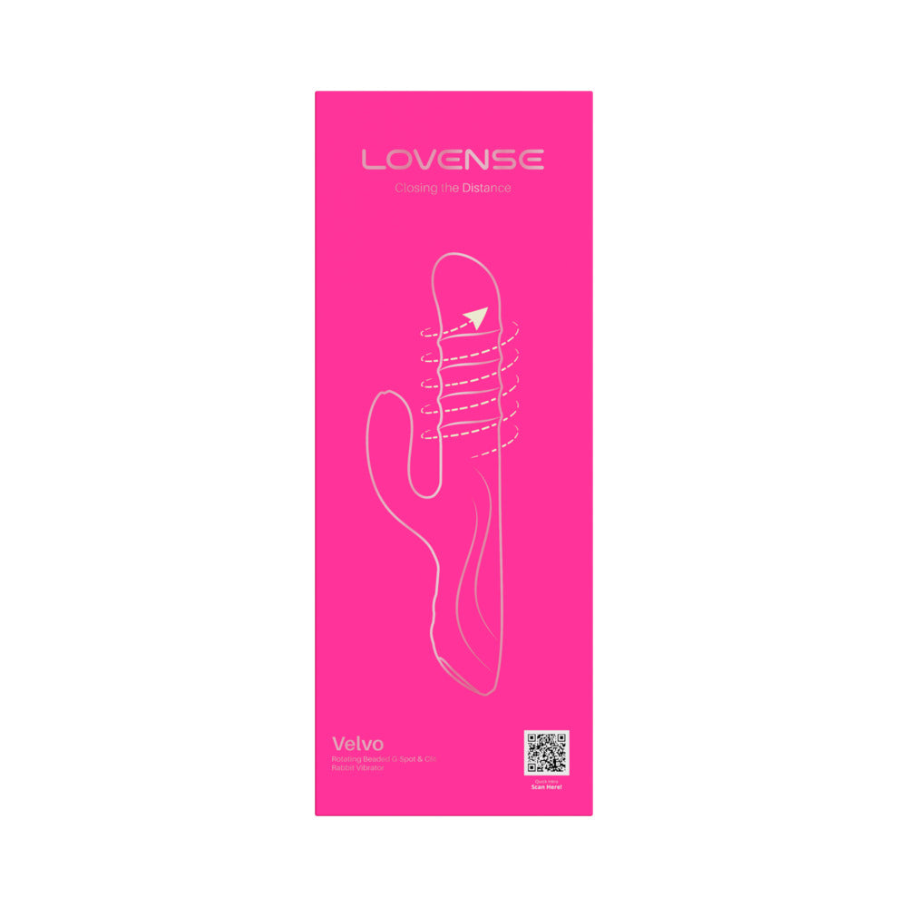 Lovense Velvo G-Spot & Clit Rabbit Vibrator - Pink