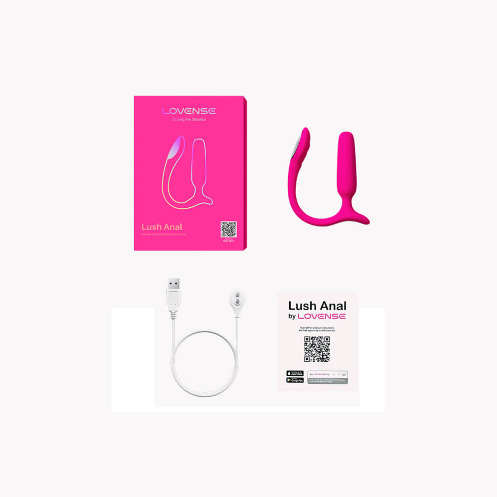 Lovense Lush Anal App-Controlled Butt Plug - Pink