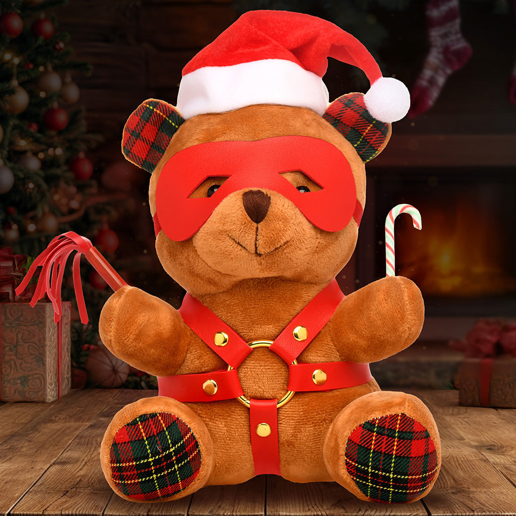 Master Series Holiday Bondage Teddy Bear Plush - Brown