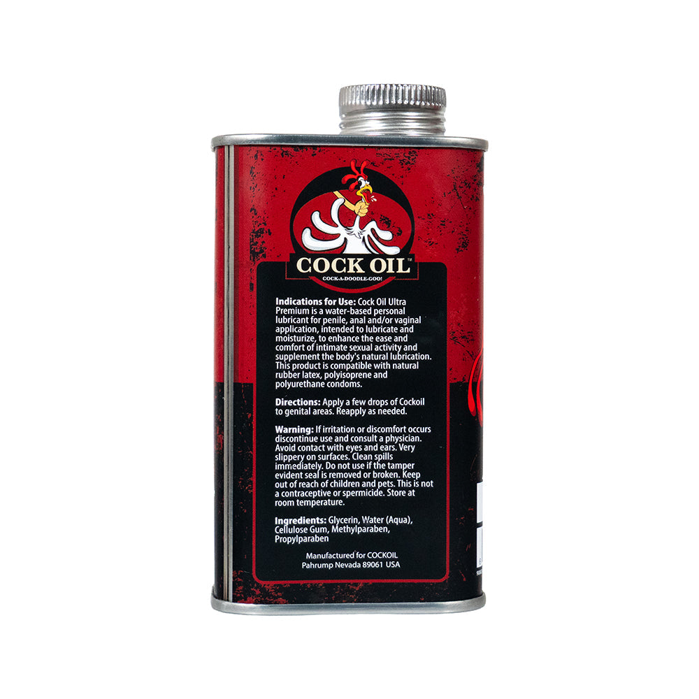 Cock Oil Water-Based Lubricant Metal Can 9oz
