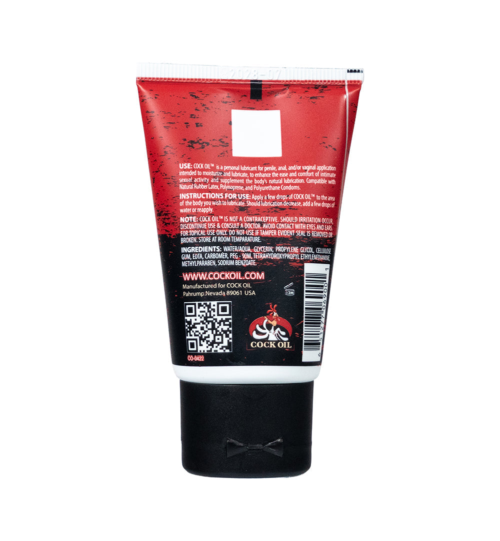 Cock Oil Water-Based Lubricant Squeeze Tube 2oz