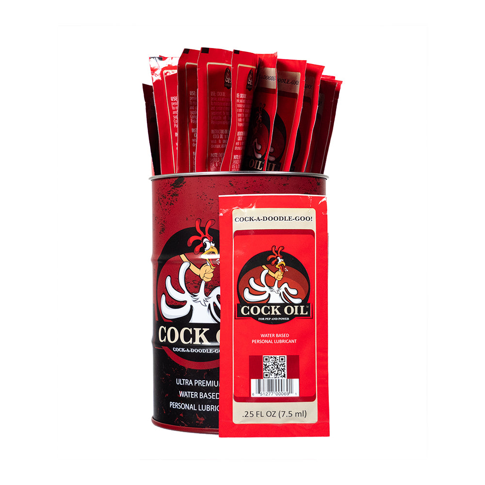 Cock Oil Collectors Edition Branded Drum with 25 Foil Packets