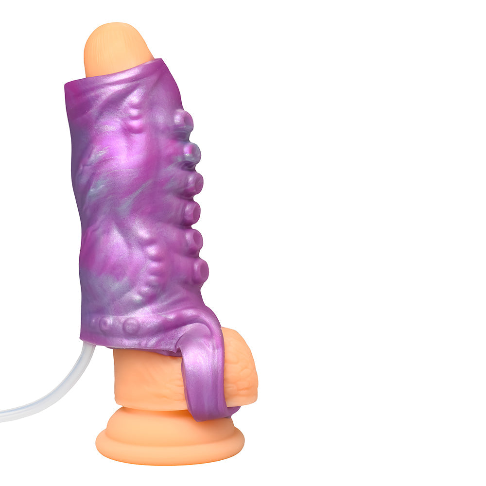 Creature Cocks Siphon Squirting Silicone Penis Enhancer-Purple