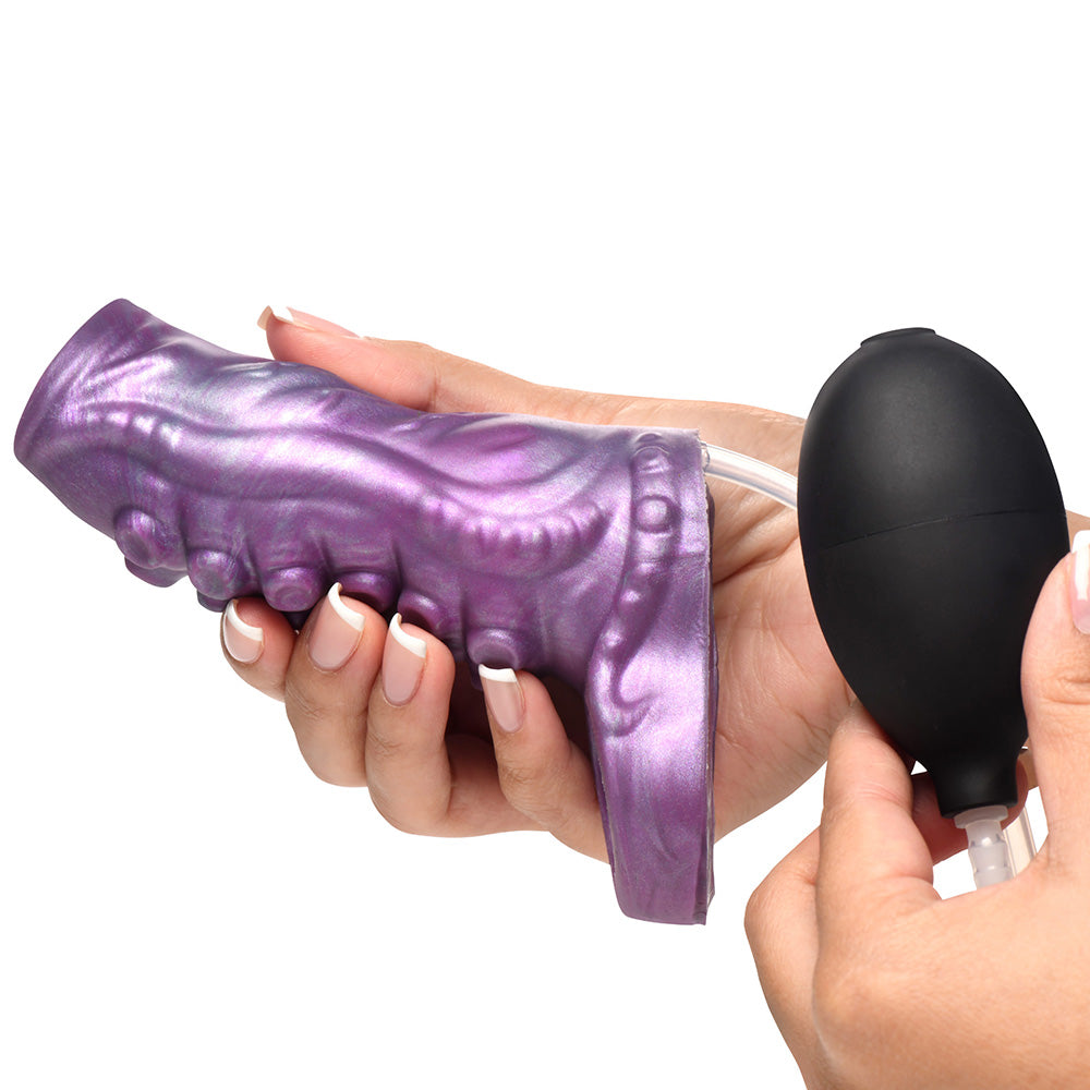 Creature Cocks Siphon Squirting Silicone Penis Enhancer-Purple
