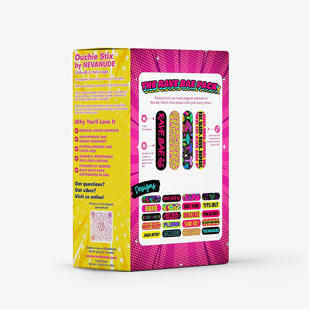 Neva Nude Plur Vibes Ouchie Stix Bandages Pack of 40