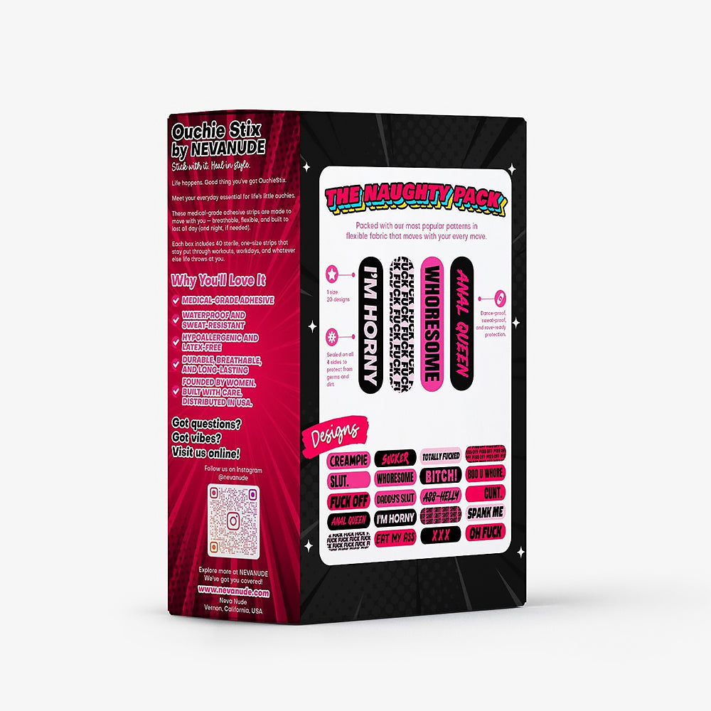 Neva Nude Naughty XXX Ouchie Stix Bandages - Pack of 40