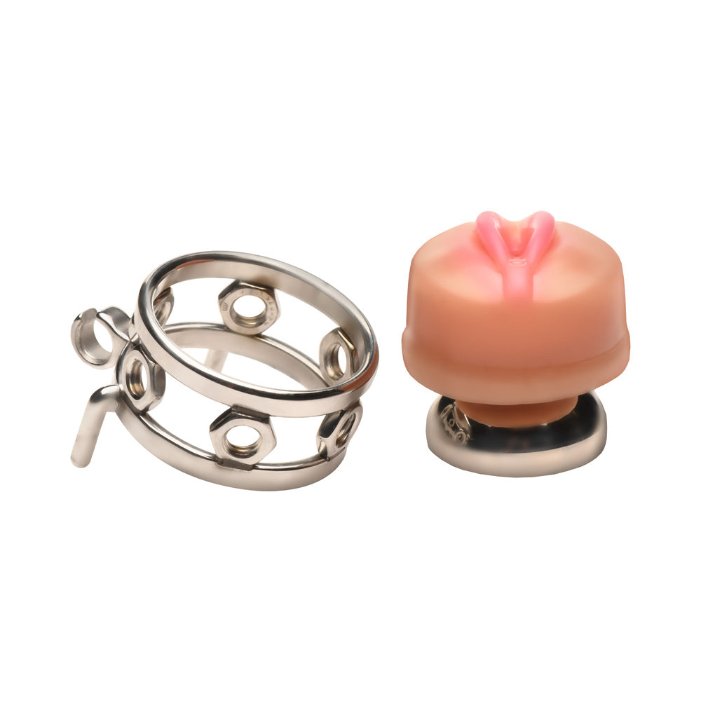 Master Series Pussy Boy Metal Chastity Cage