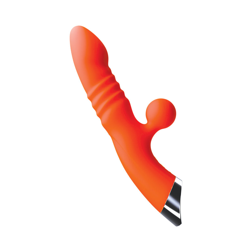 Intruder Thrusting Pleasure Vibe-Tangerine