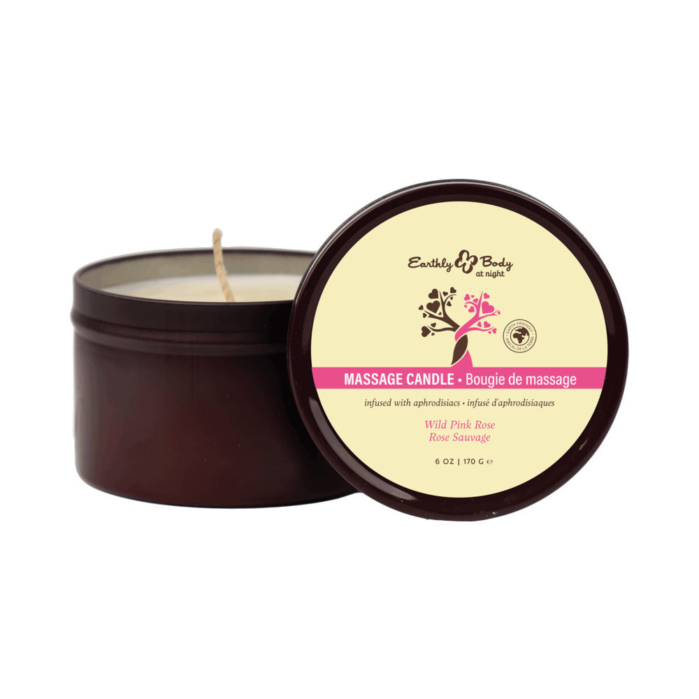 Earthly Body at Night Aphrodisiac Collection Candle-Wild Pink Rose 6oz