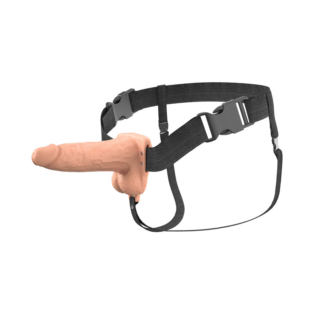 Fantasy X-Tensions Elite Vibrating Hollow Strap-On Dual Density-Light 6"
