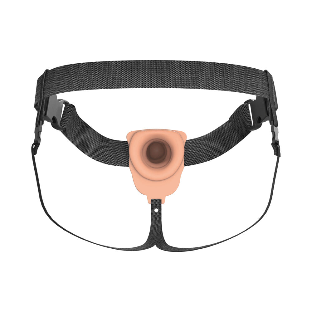 Fantasy X-Tensions Elite Vibrating Hollow Strap-On Dual Density-Light 6"