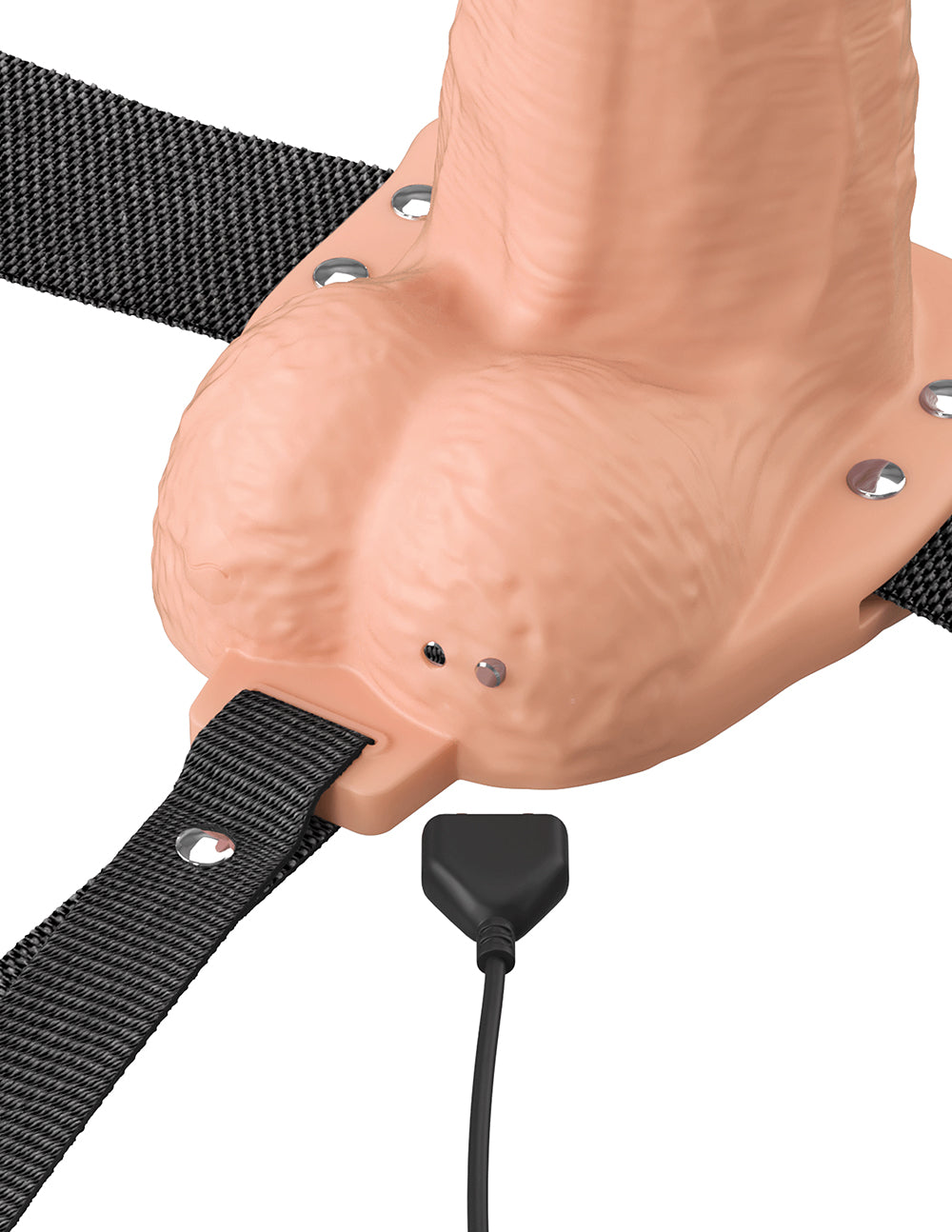 Fantasy X-Tensions Elite Vibrating Hollow Strap-On Dual Density-Light 6"