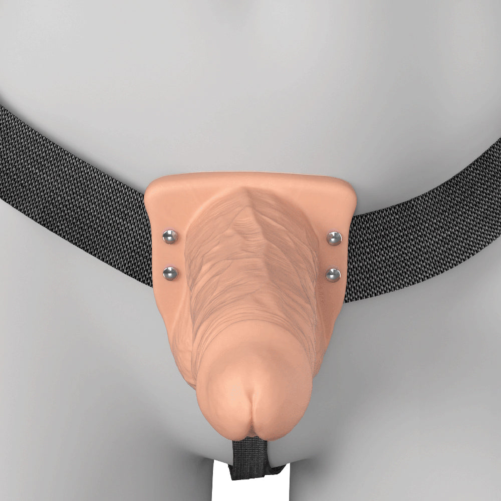 Fantasy X-Tensions Elite Vibrating Hollow Strap-On Dual Density-Light 6"