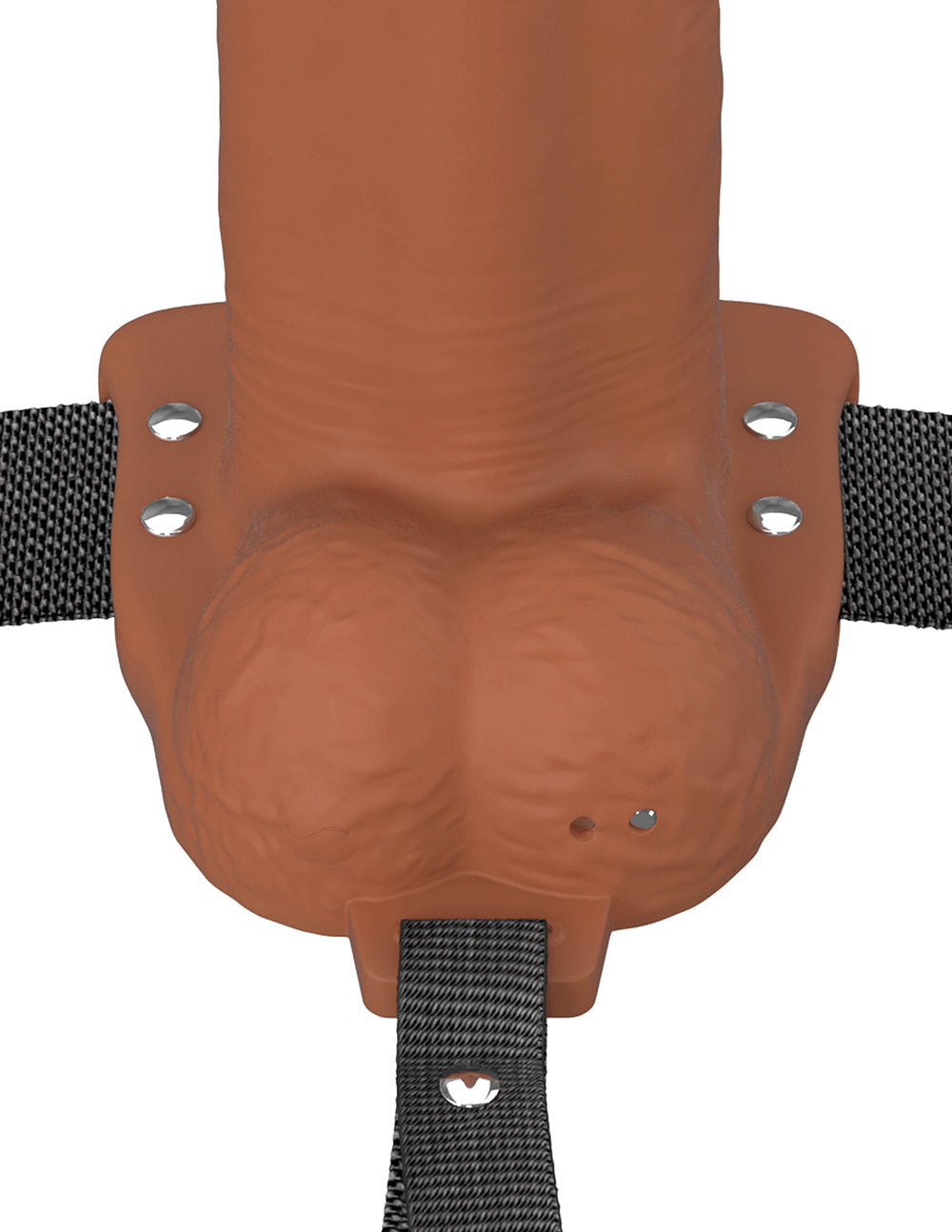 Fantasy X-Tensions Elite Vibrating Hollow Strap-On Dual Density-Brown 6"