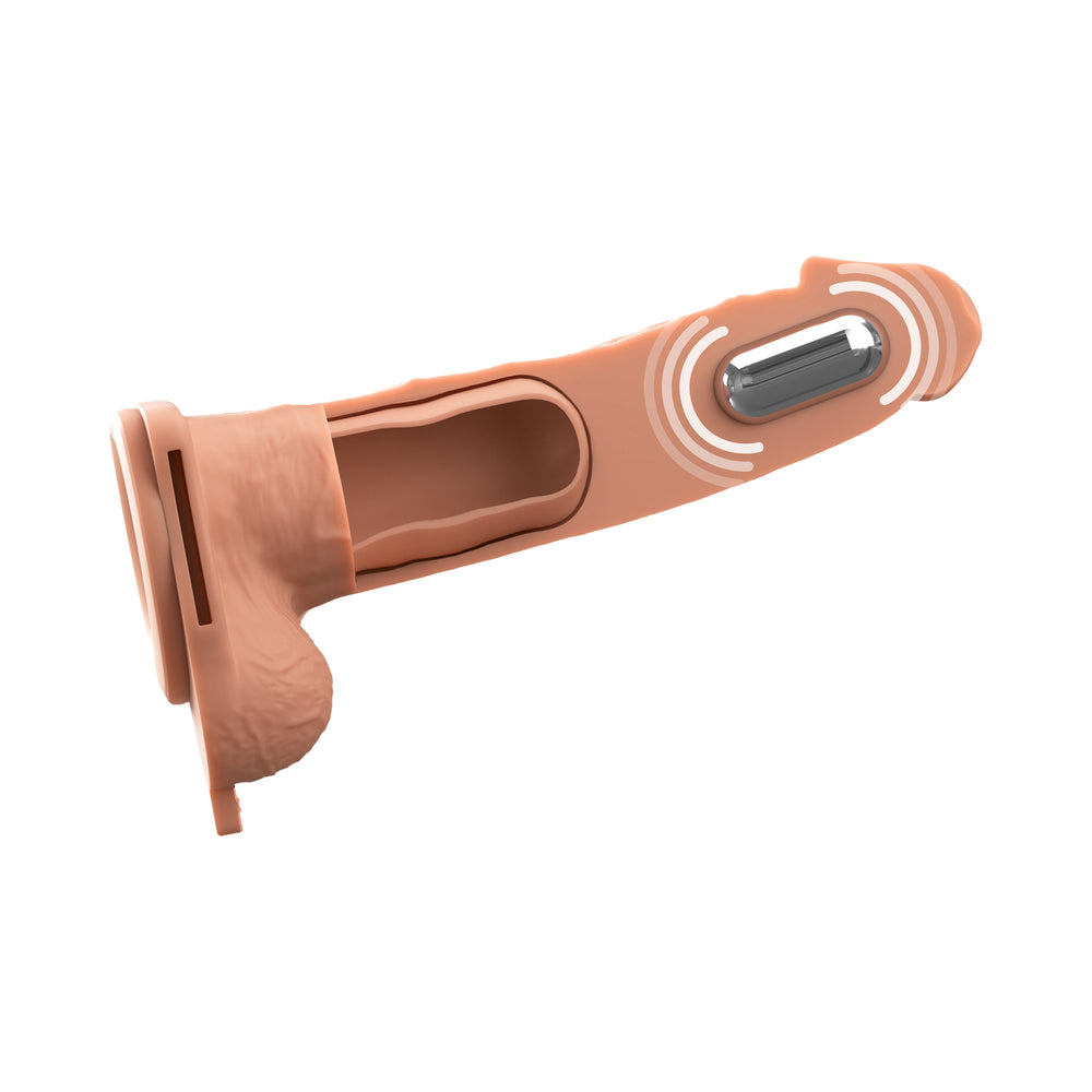 Fantasy X-Tensions Elite Vibrating Hollow Strap-On Dual Density-Light 7"
