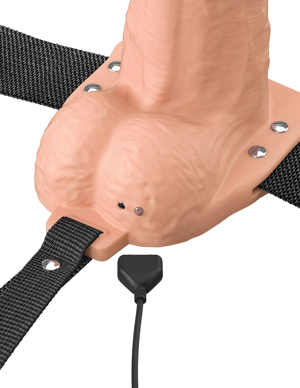 Fantasy X-Tensions Elite Vibrating Hollow Strap-On Dual Density - Light 8"