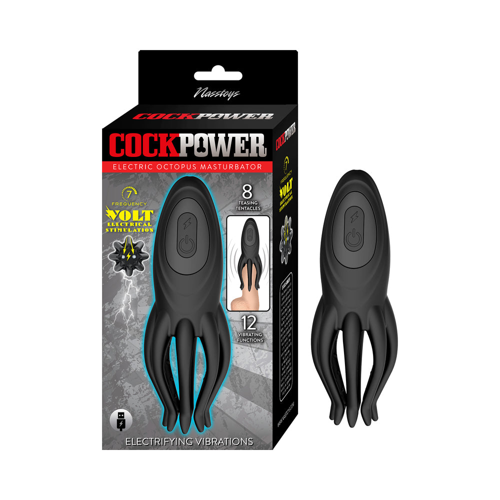 Nasstoys Cockpower Electric Octopus Masturbator - Black
