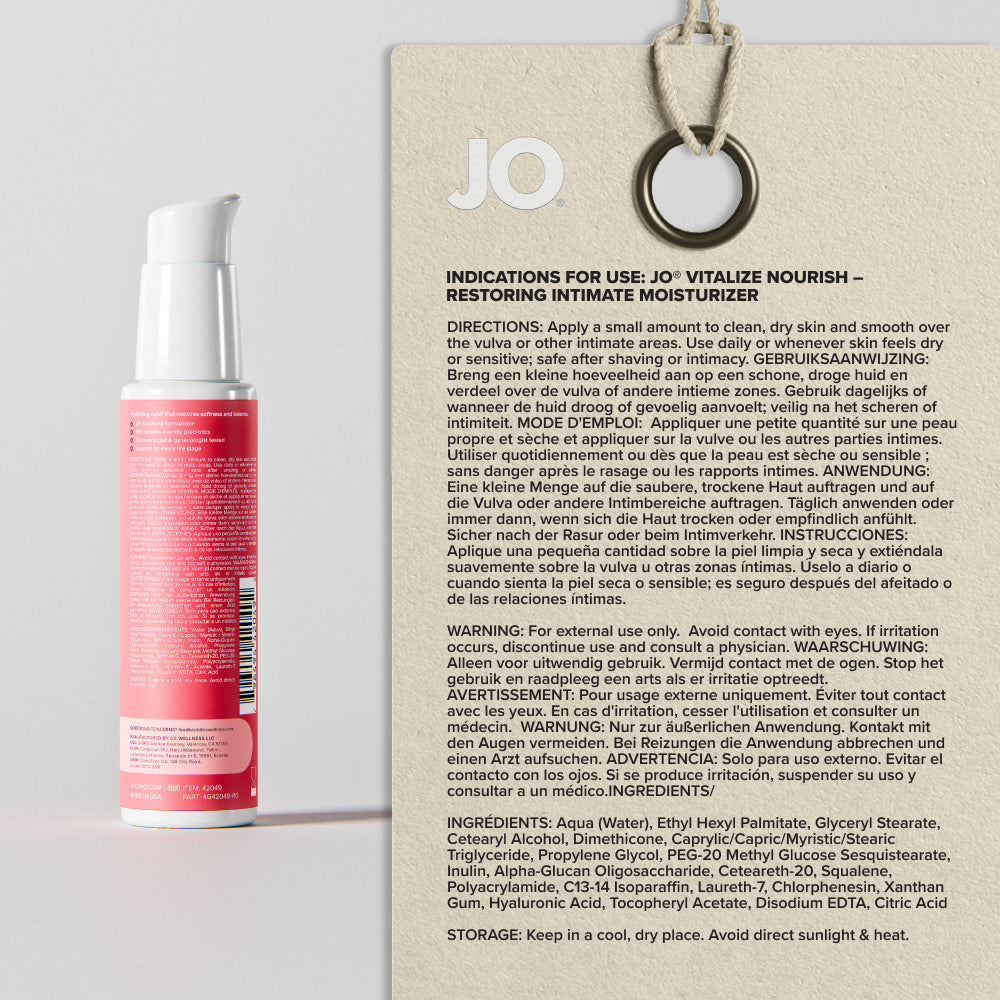 JO Vitalize Nourish Restoring Intimate Moisturizer - 2 oz Bottle