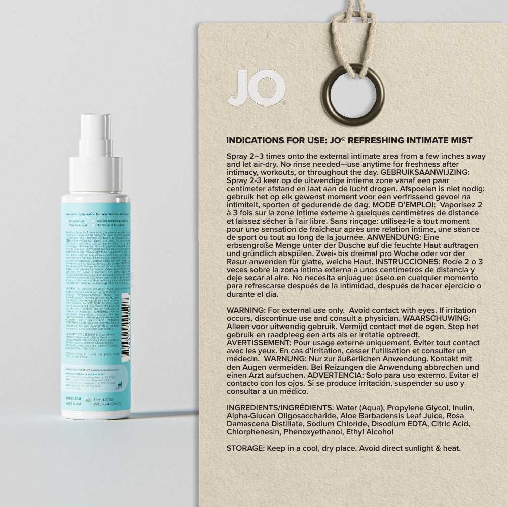 JO Vitalize Balance Refreshing Intimate Mist - Rose Scented - 2 oz Bottle