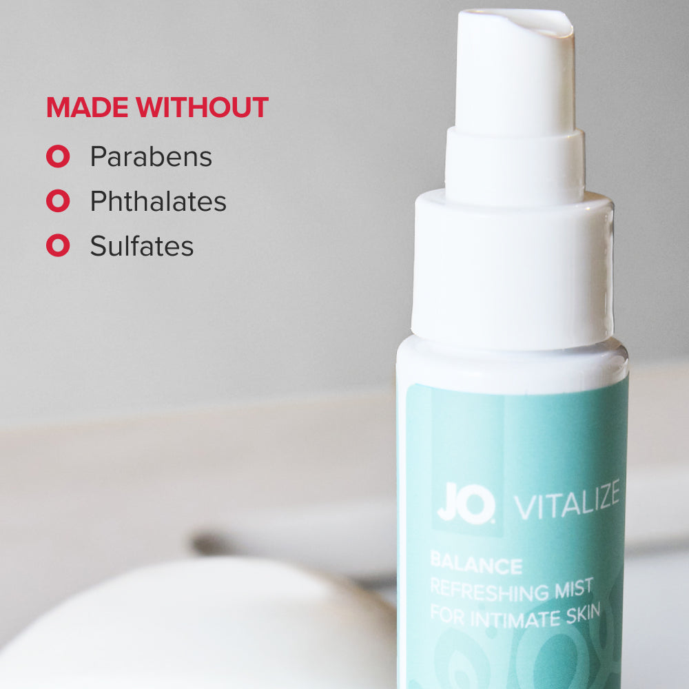 JO Vitalize Balance Refreshing Intimate Mist - Rose Scented - 2 oz Bottle