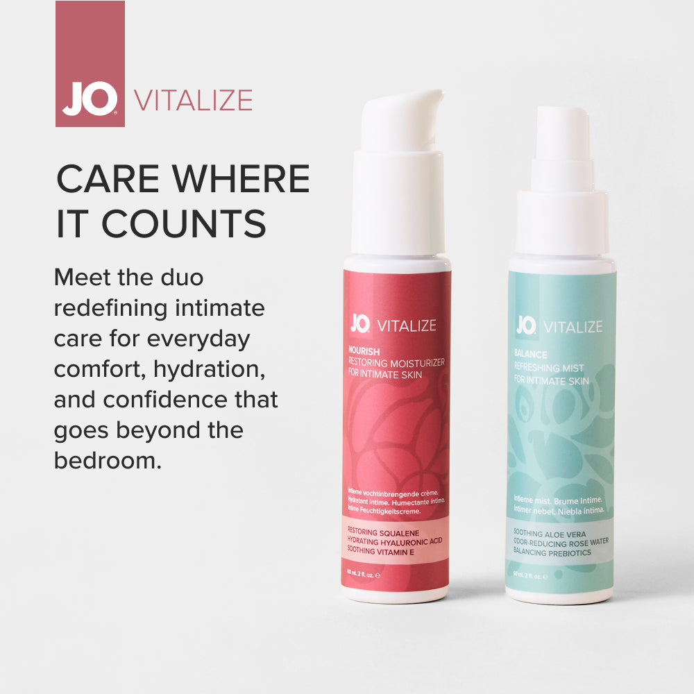 JO Vitalize Balance Refreshing Intimate Mist - Rose Scented - 2 oz Bottle