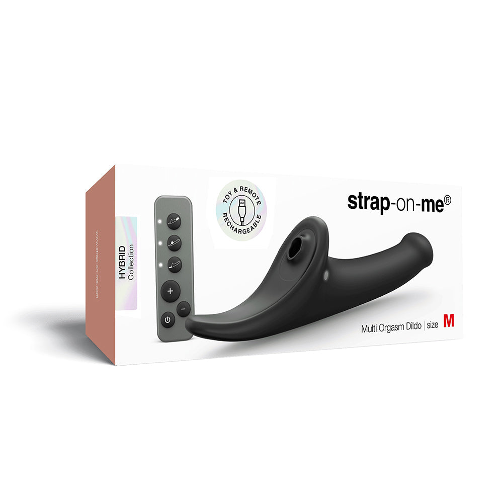 Strap On Me Multi Orgasm Dildo - Black Medium