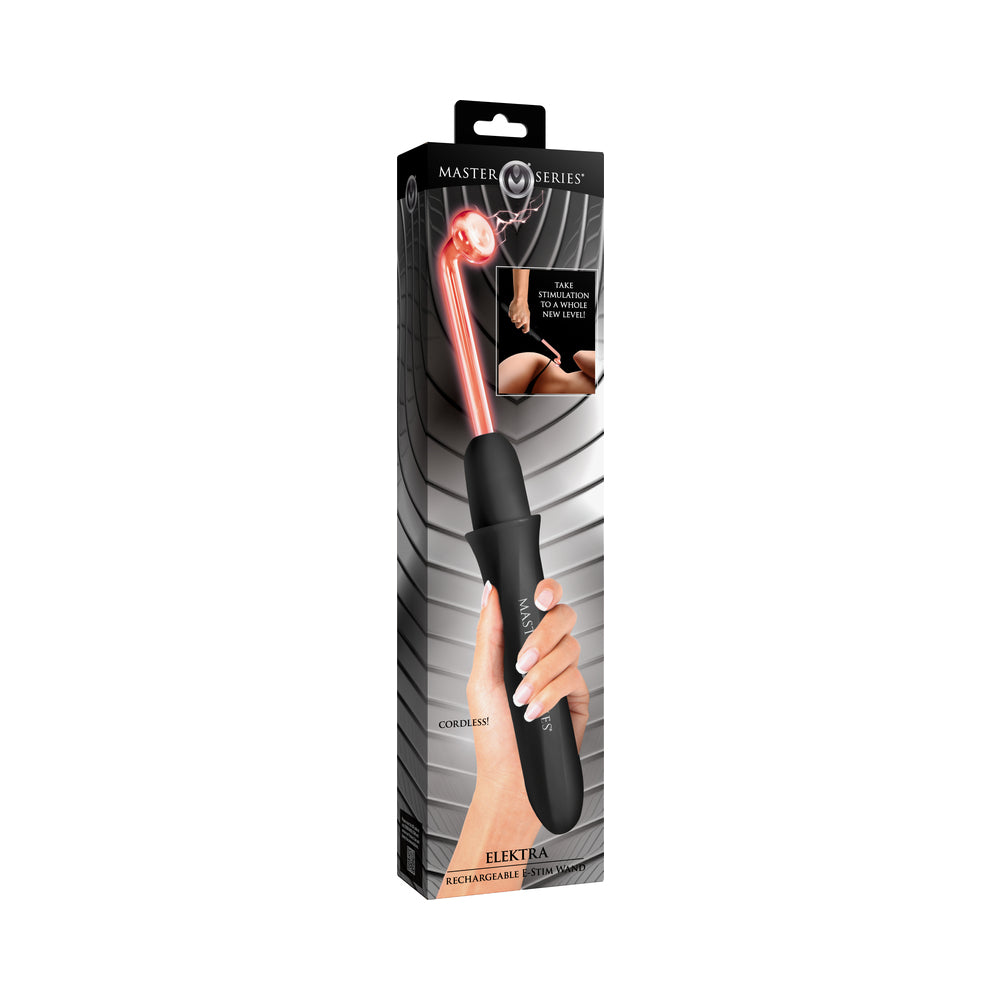 Master Series Elektra Rechargeable E-Stim Wand-Black