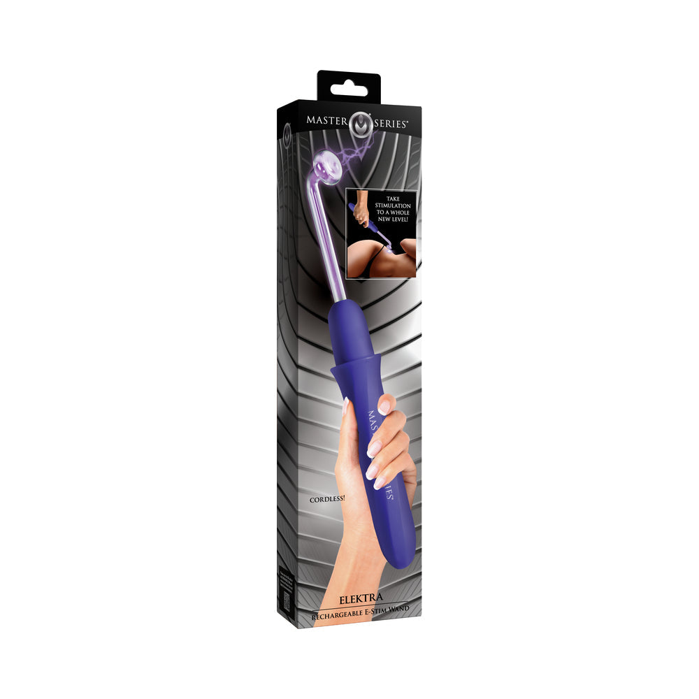 Master Series Elektra Rechargeable E-Stim Wand-Purple