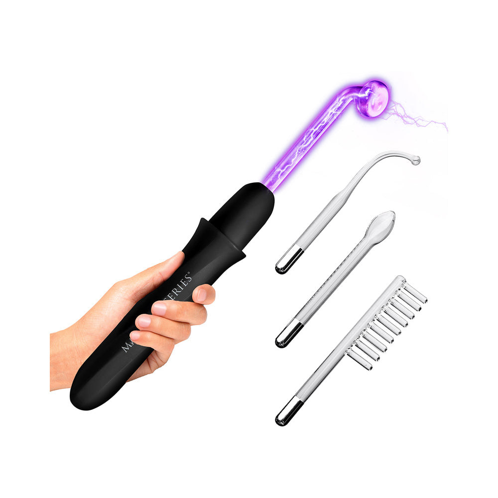 Master Series Elektrawand Rechargeable Violet Wand w/Attachments - Black