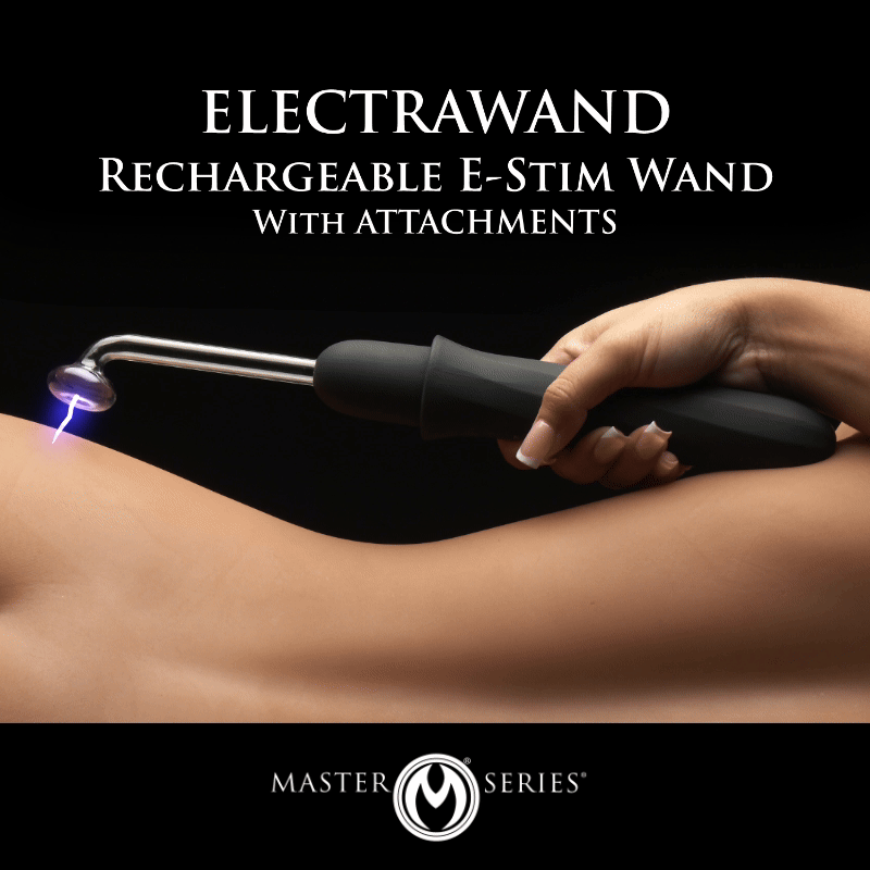 Master Series Elektrawand Rechargeable Violet Wand w/Attachments - Black