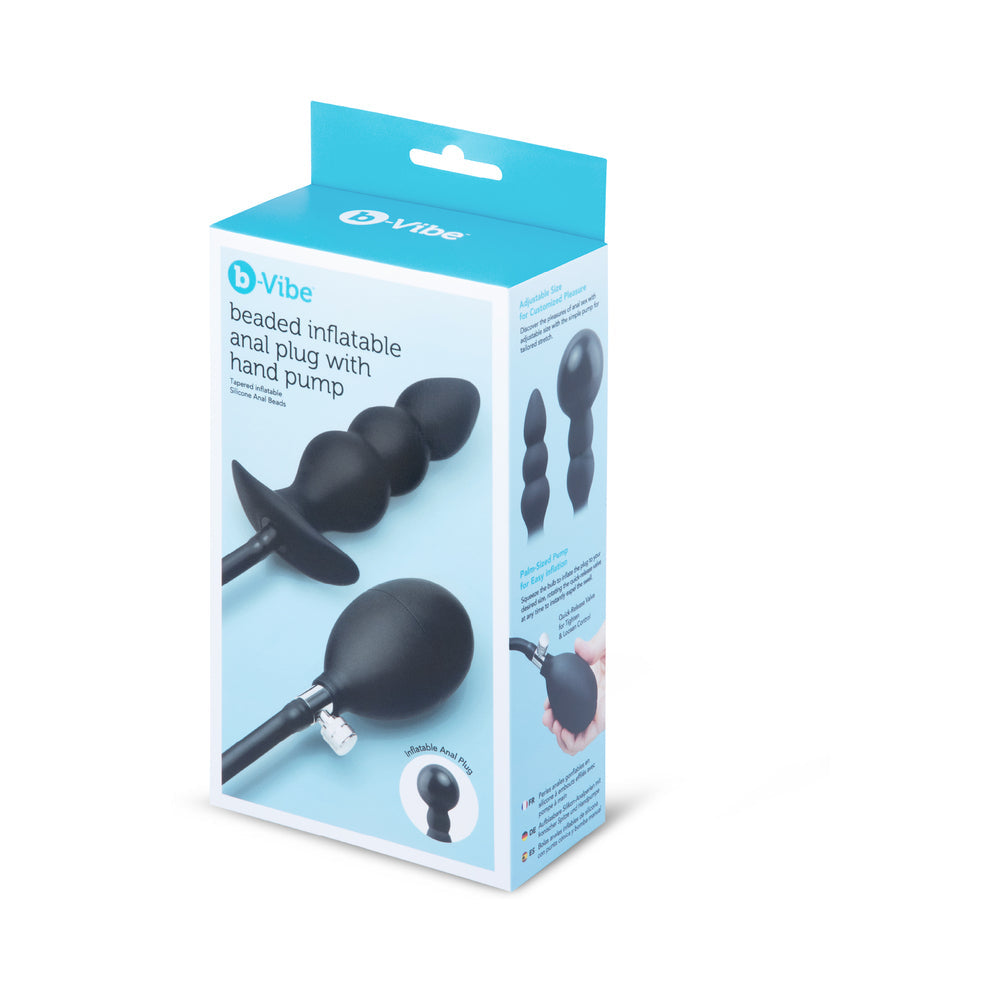 b-Vibe Beaded Inflatable Anal Plug w/Hand Pump