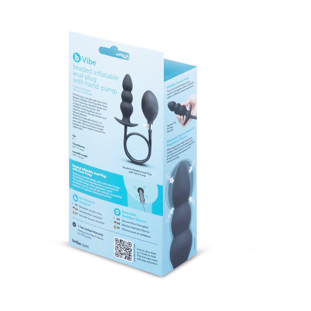 b-Vibe Beaded Inflatable Anal Plug w/Hand Pump