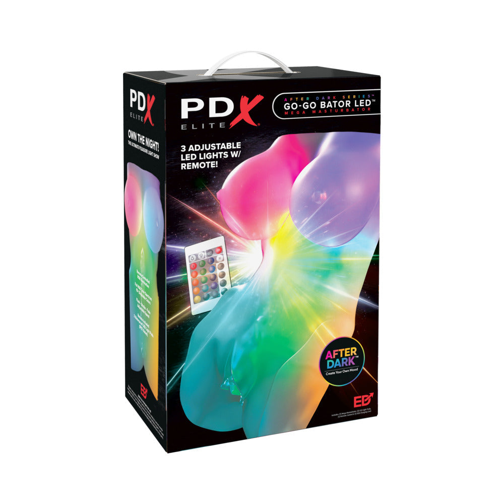 PDX Elite Go-Go Bator LED Mega Masturbator-Frosted