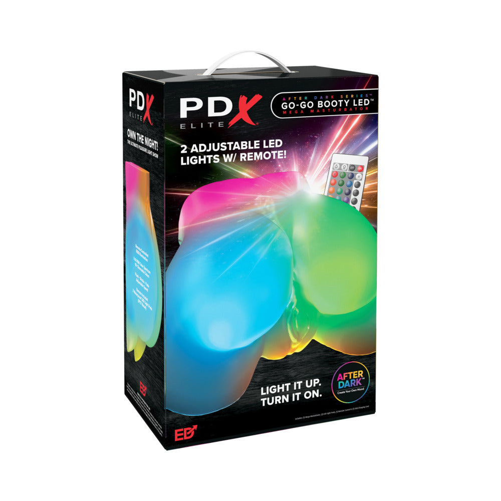 PDX Elite Go-Go Booty LED Mega Masturbator-Frosted