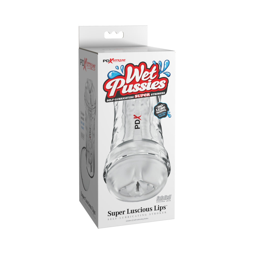 PDX Extreme Wet Pussies Super Luscious Lips Self-Lubricating Stroker