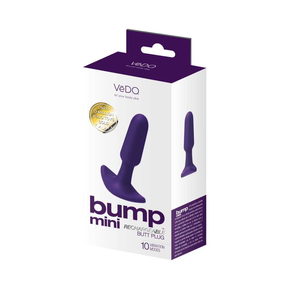 VeDO Bump Mini Rechargeable Anal Plug - Purple