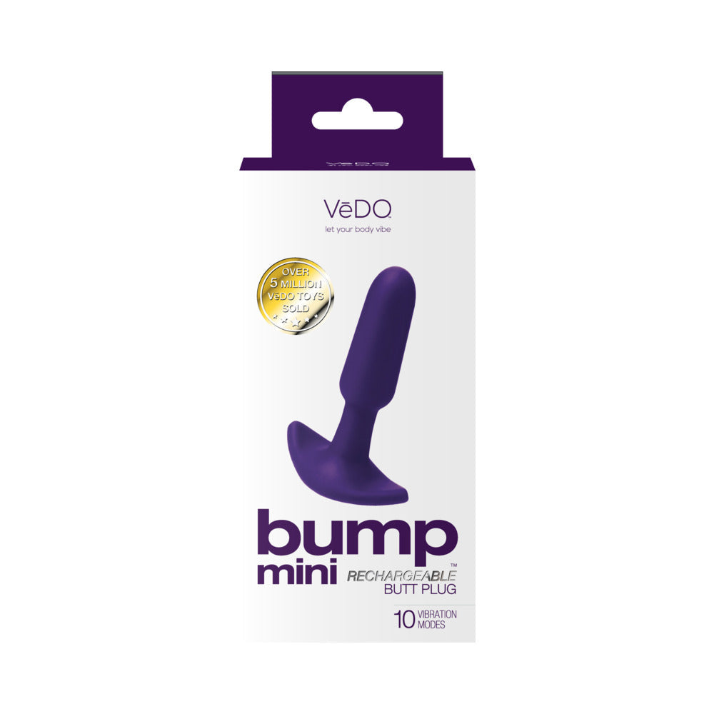 VeDO Bump Mini Rechargeable Anal Plug - Purple