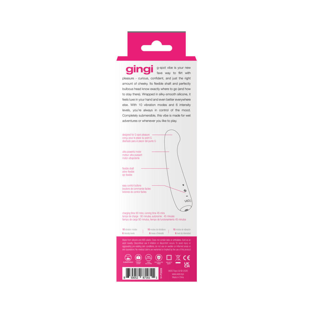 VeDO Gingi Rechargeable G-Spot - Pink